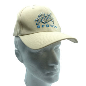 FUBU Sports Vintage Cream Wool Polyester Spandex Flex Fit Baseball Cap Hat